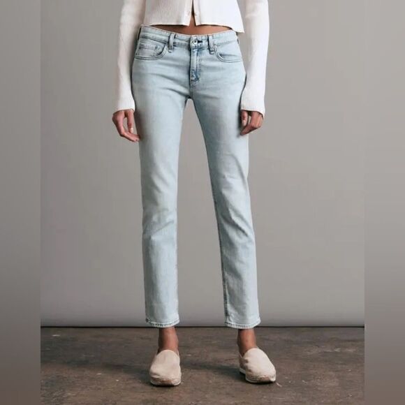 rag & bone Denim - New! RAG& BONE Women's Dre Low-Rise Slim Boyfriend Jean Jade Size 25